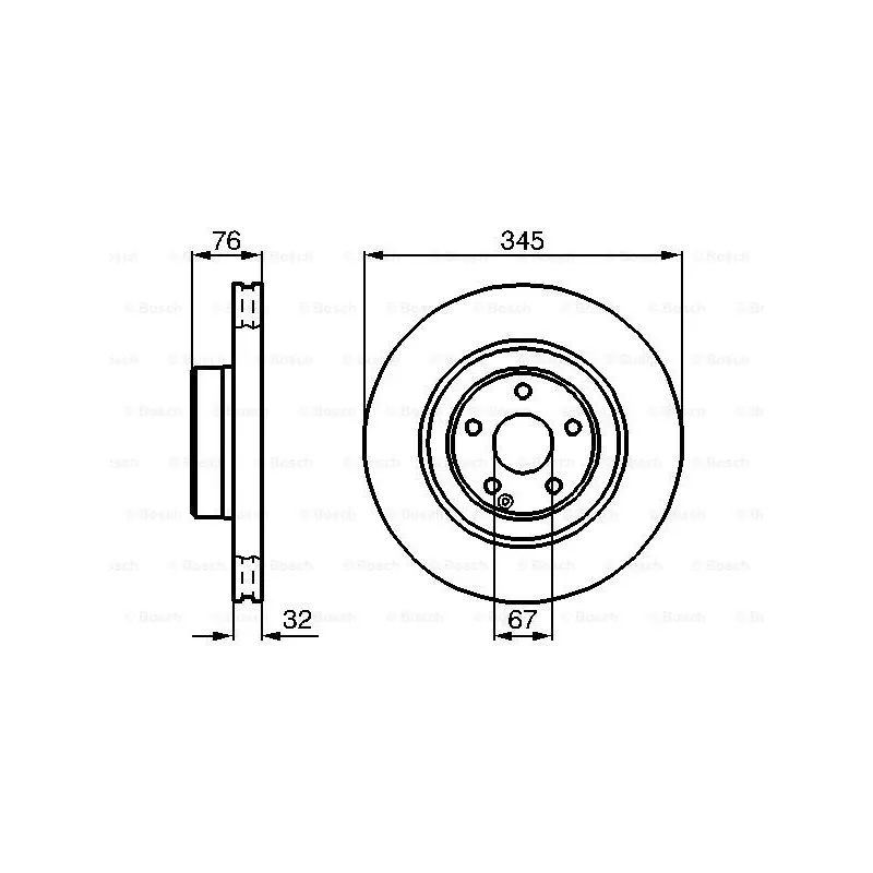 Jeu de 2 disques de frein avant BOSCH 0 986 478 964
