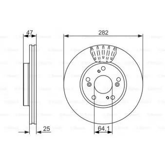 Jeu de 2 disques de frein avant BOSCH 0 986 479 686