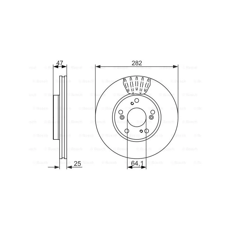 Jeu de 2 disques de frein avant BOSCH 0 986 479 686