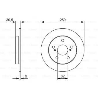 Jeu de 2 disques de frein arrière BOSCH 0 986 479 765