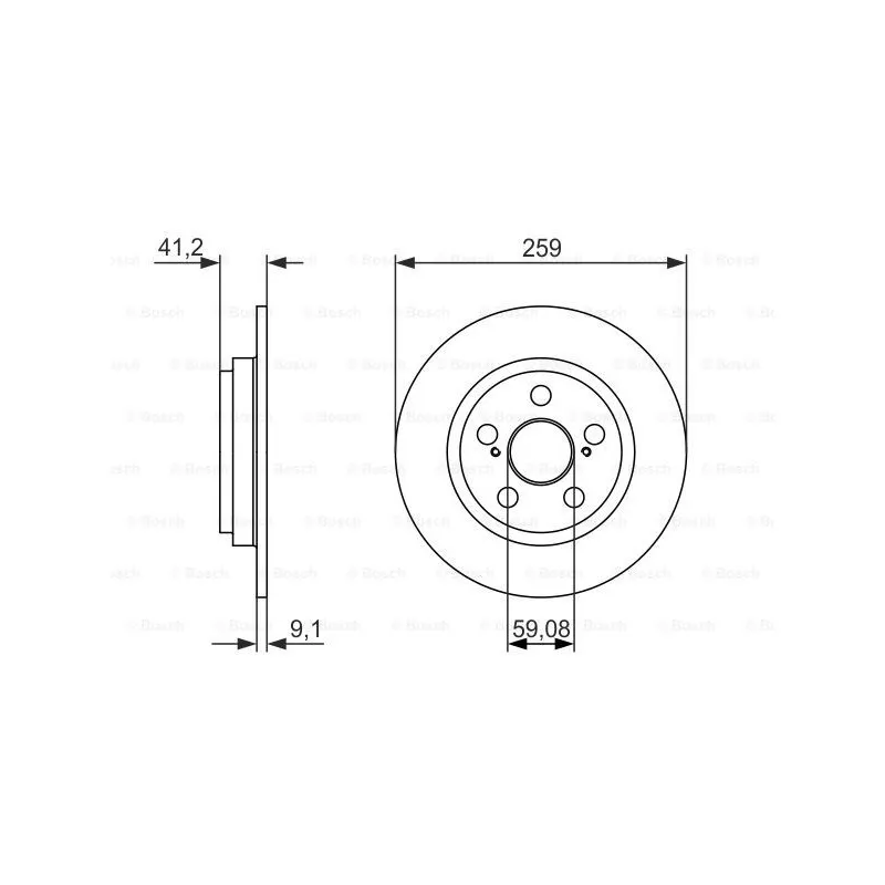 Jeu de 2 disques de frein arrière BOSCH 0 986 479 766