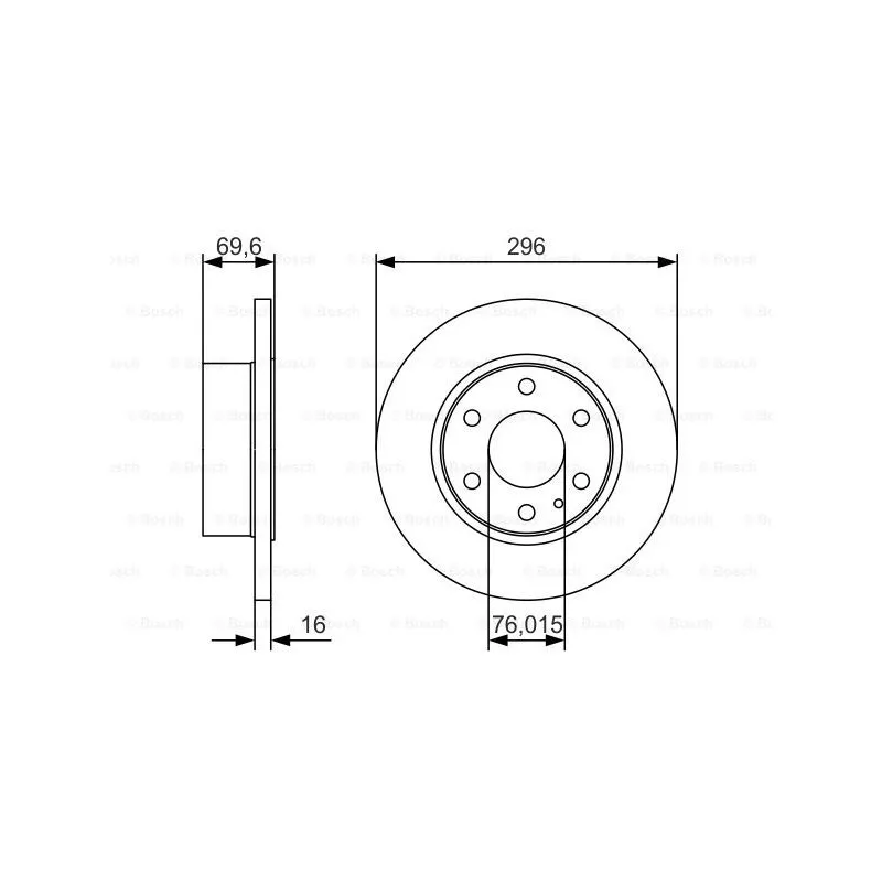Jeu de 2 disques de frein arrière BOSCH 0 986 479 A51
