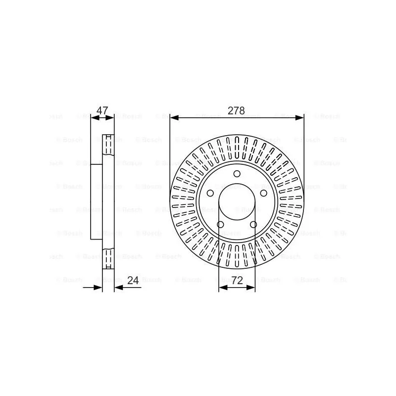 Jeu de 2 disques de frein avant BOSCH 0 986 479 A52