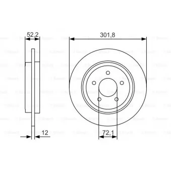 Jeu de 2 disques de frein arrière BOSCH 0 986 479 A53