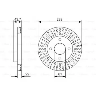 Jeu de 2 disques de frein avant BOSCH 0 986 479 A87