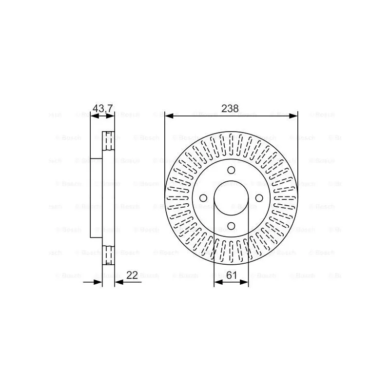 Jeu de 2 disques de frein avant BOSCH 0 986 479 A87