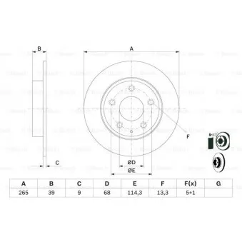 Jeu de 2 disques de frein avant BOSCH 0 986 479 E54