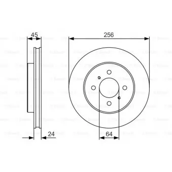 Jeu de 2 disques de frein avant BOSCH 0 986 479 R18