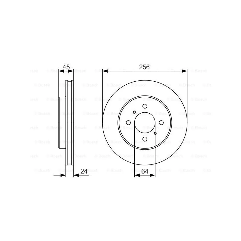 Jeu de 2 disques de frein avant BOSCH 0 986 479 R18