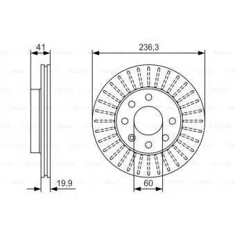 Jeu de 2 disques de frein avant BOSCH 0 986 479 S98