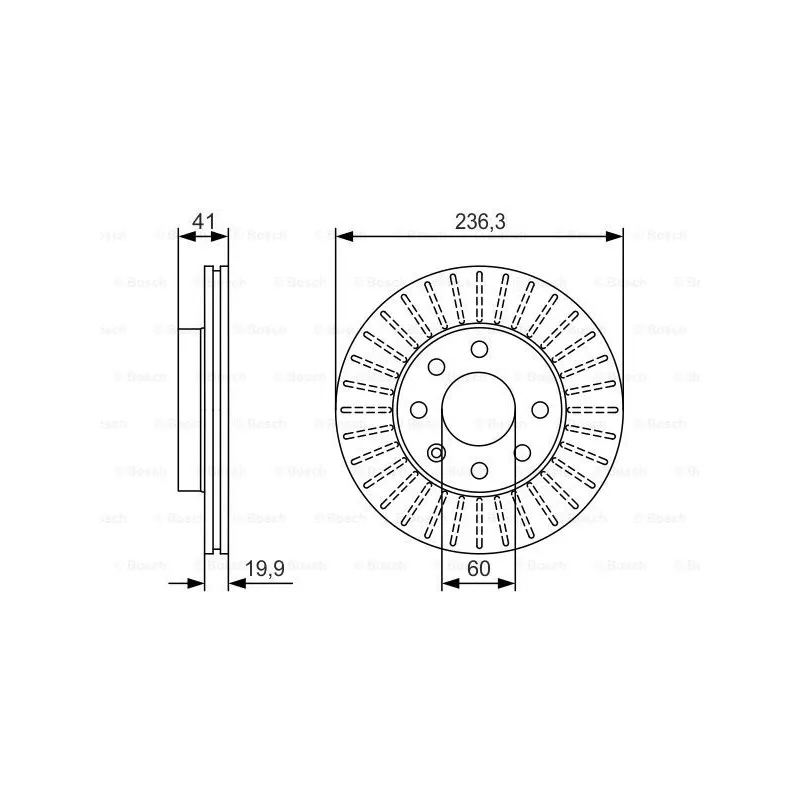 Jeu de 2 disques de frein avant BOSCH 0 986 479 S98