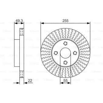 Jeu de 2 disques de frein avant BOSCH 0 986 479 T11