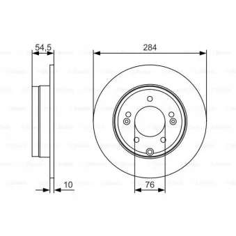 Jeu de 2 disques de frein arrière BOSCH 0 986 479 T49