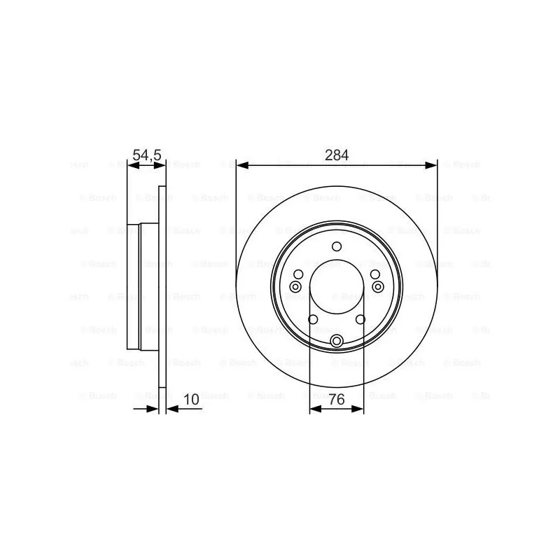 Jeu de 2 disques de frein arrière BOSCH 0 986 479 T49