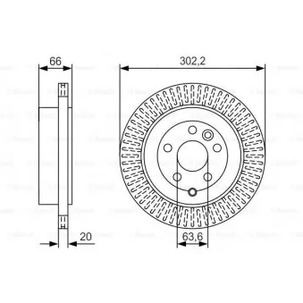 Jeu de 2 disques de frein arrière BOSCH 0 986 479 U44