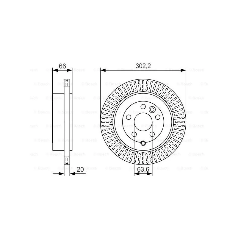 Jeu de 2 disques de frein arrière BOSCH 0 986 479 U44
