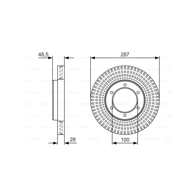 Jeu de 2 disques de frein avant BOSCH 0 986 479 U90