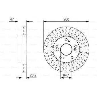 Jeu de 2 disques de frein avant BOSCH 0 986 479 U92