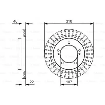 Jeu de 2 disques de frein avant BOSCH 0 986 479 U99