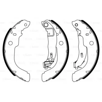 Jeu de mâchoires de frein BOSCH 0 986 487 960