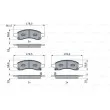 Jeu de 4 plaquettes de frein avant BOSCH 0 986 494 966 - Visuel 1