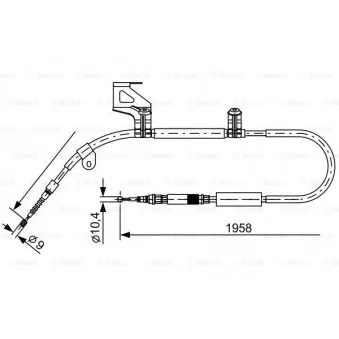 Tirette à câble, frein de stationnement BOSCH 1 987 477 603