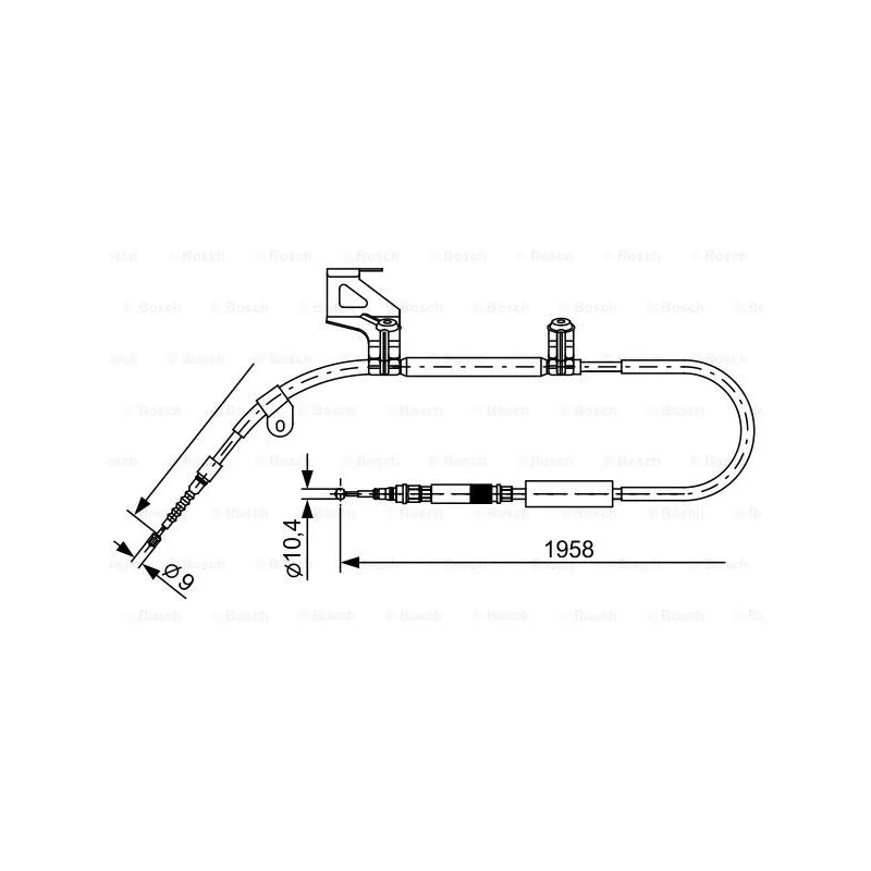 Tirette à câble, frein de stationnement BOSCH 1 987 477 603