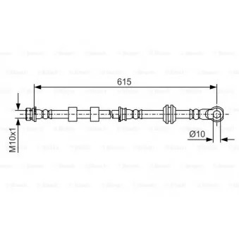 Flexible de frein BOSCH 1 987 481 088