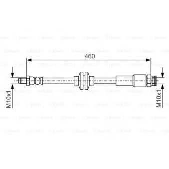 Flexible de frein BOSCH 1 987 481 543