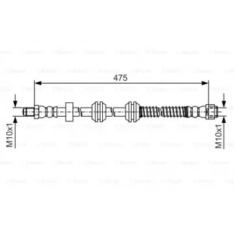 Flexible de frein BOSCH 1 987 481 A01