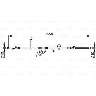 Tirette à câble, frein de stationnement BOSCH 1 987 482 512