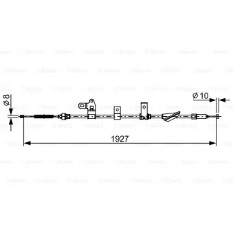 Tirette à câble, frein de stationnement BOSCH 1 987 482 649