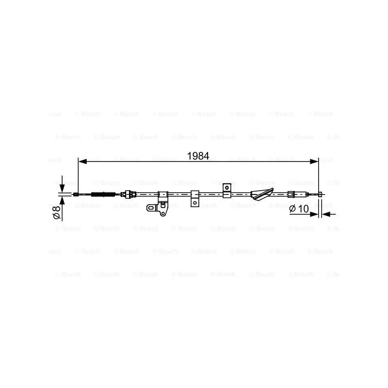 Tirette à câble, frein de stationnement BOSCH 1 987 482 650