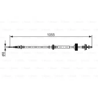 Tirette à câble, frein de stationnement BOSCH 1 987 482 791