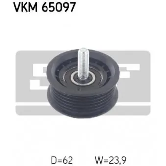 Poulie renvoi/transmission, courroie trapézoïdale à nervures SKF VKM 65097