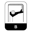 Bague d'étanchéité, boîte de vitesse manuel ELRING 039.780 - Visuel 1