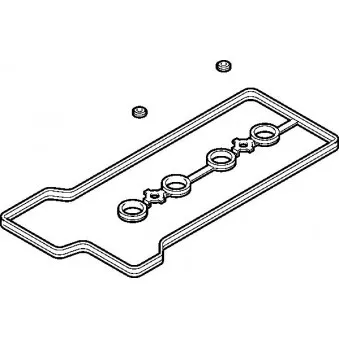 Jeu de joints d'étanchéité, couvercle de culasse ELRING 389.280