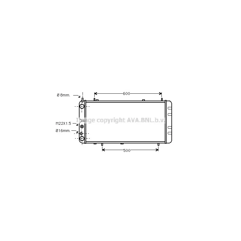 Radiateur, refroidissement du moteur AVA QUALITY COOLING AI2005