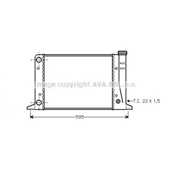 Radiateur, refroidissement du moteur AVA QUALITY COOLING AI2007