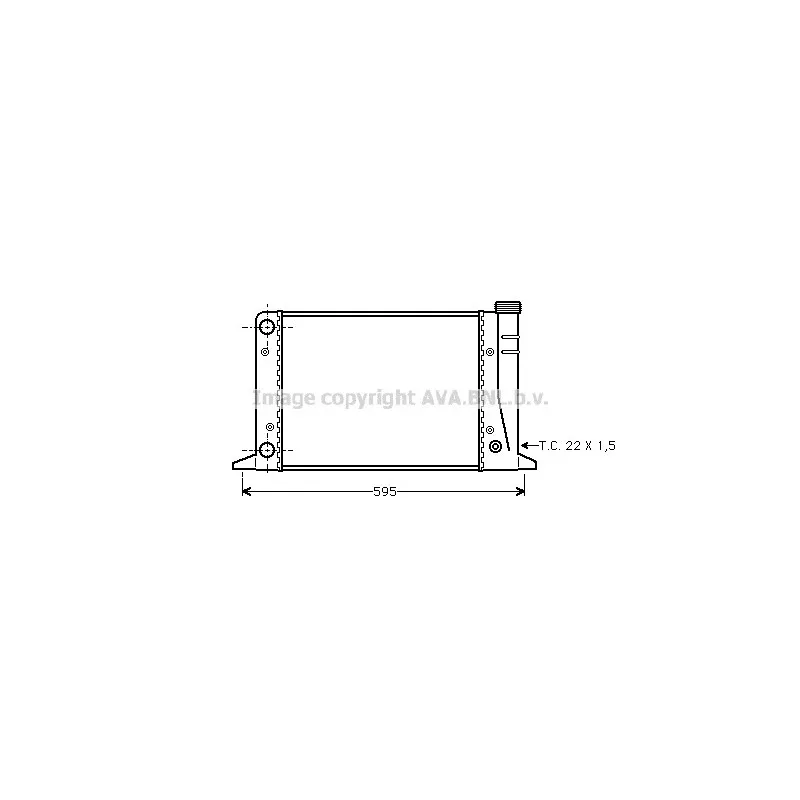 Radiateur, refroidissement du moteur AVA QUALITY COOLING AI2007