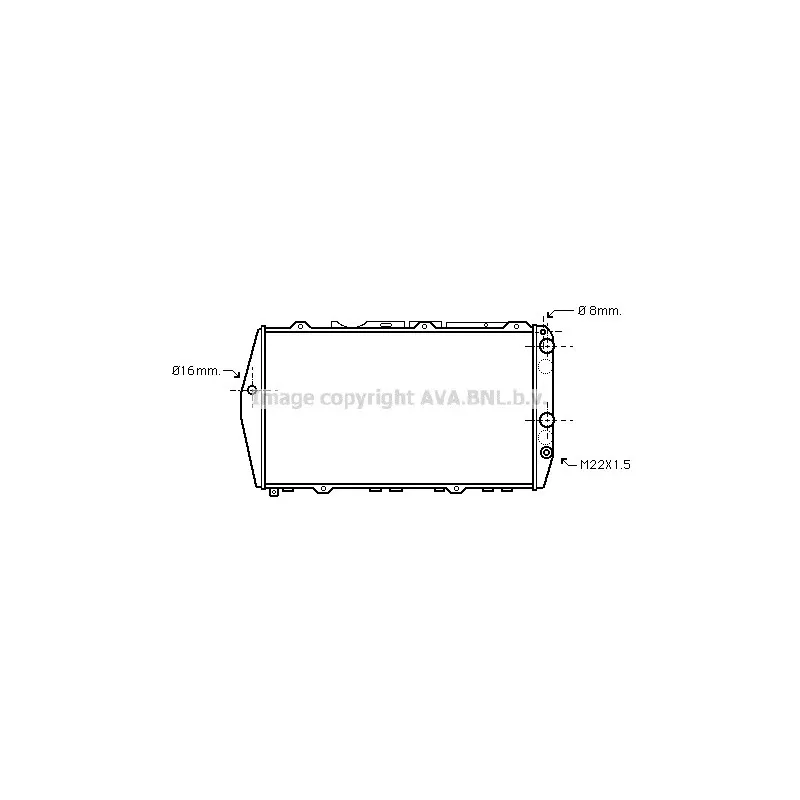 Radiateur, refroidissement du moteur AVA QUALITY COOLING AI2016