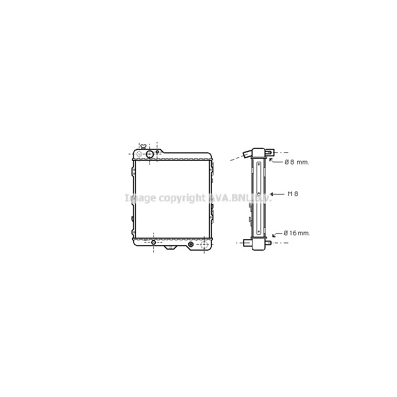 Radiateur, refroidissement du moteur AVA QUALITY COOLING AI2017