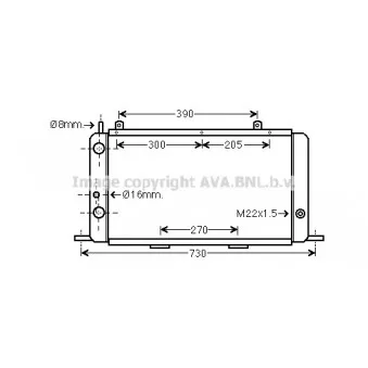 Radiateur, refroidissement du moteur AVA QUALITY COOLING AI2018
