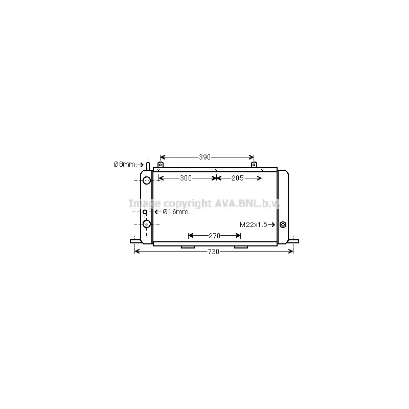 Radiateur, refroidissement du moteur AVA QUALITY COOLING AI2018