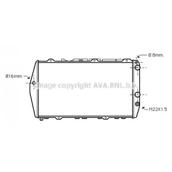 Radiateur, refroidissement du moteur AVA QUALITY COOLING AI2019