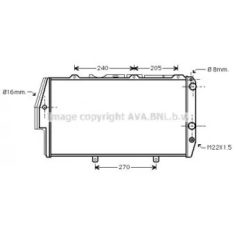 Radiateur, refroidissement du moteur AVA QUALITY COOLING AI2020