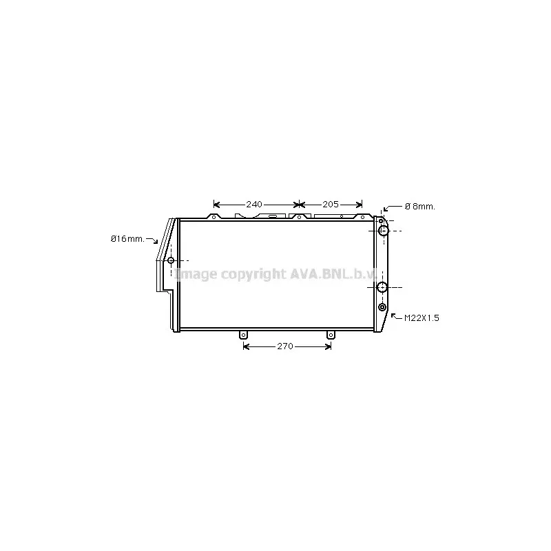 Radiateur, refroidissement du moteur AVA QUALITY COOLING AI2020