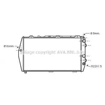 Radiateur, refroidissement du moteur AVA QUALITY COOLING AI2023