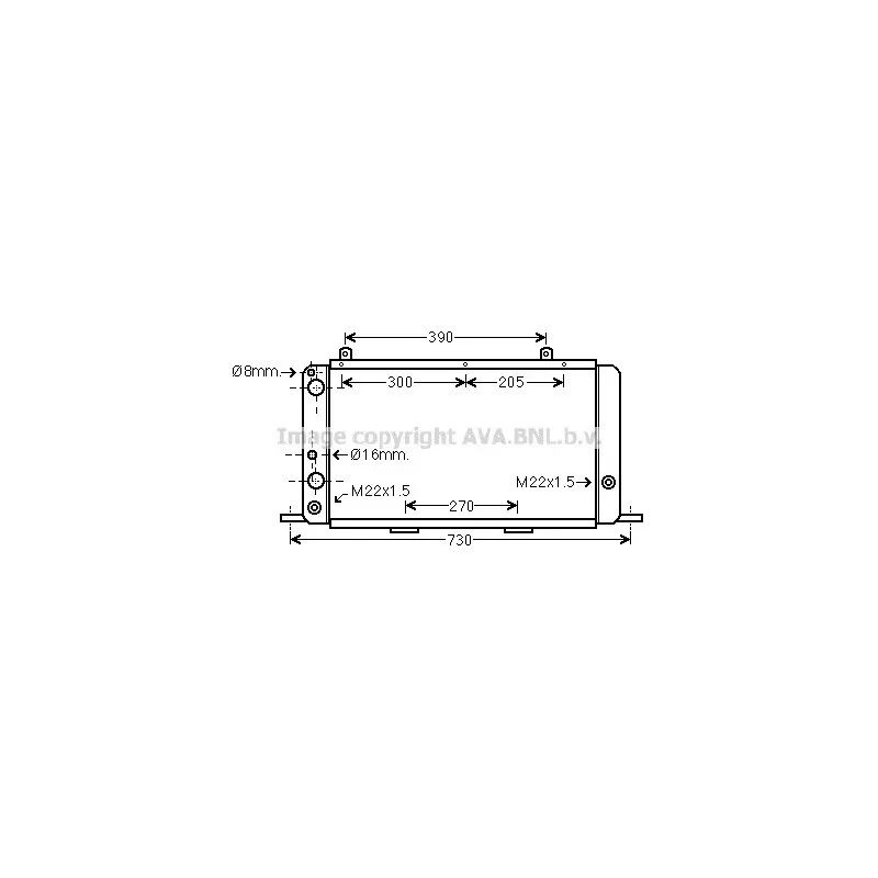 Radiateur, refroidissement du moteur AVA QUALITY COOLING AI2025