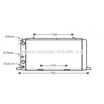 Radiateur, refroidissement du moteur AVA QUALITY COOLING AI2026